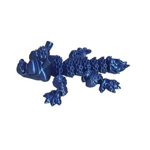 3D printed - 3" Chinese Dragon - Blue Silk - 3108-26